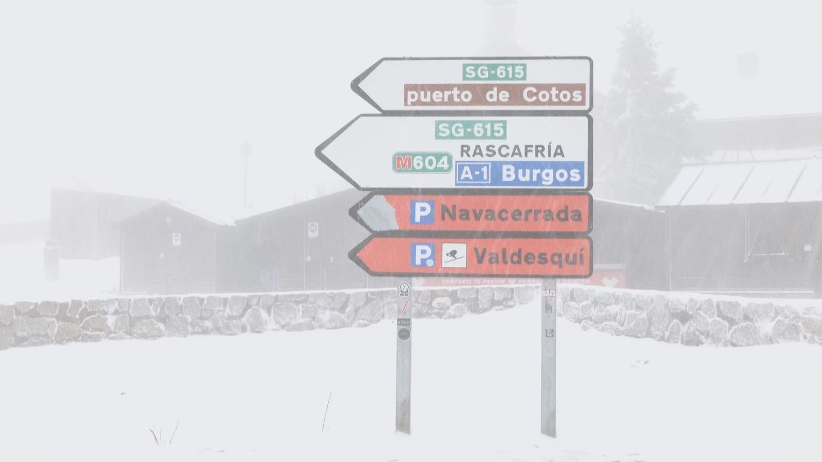 Alerta por nieve en la sierra de Madrid