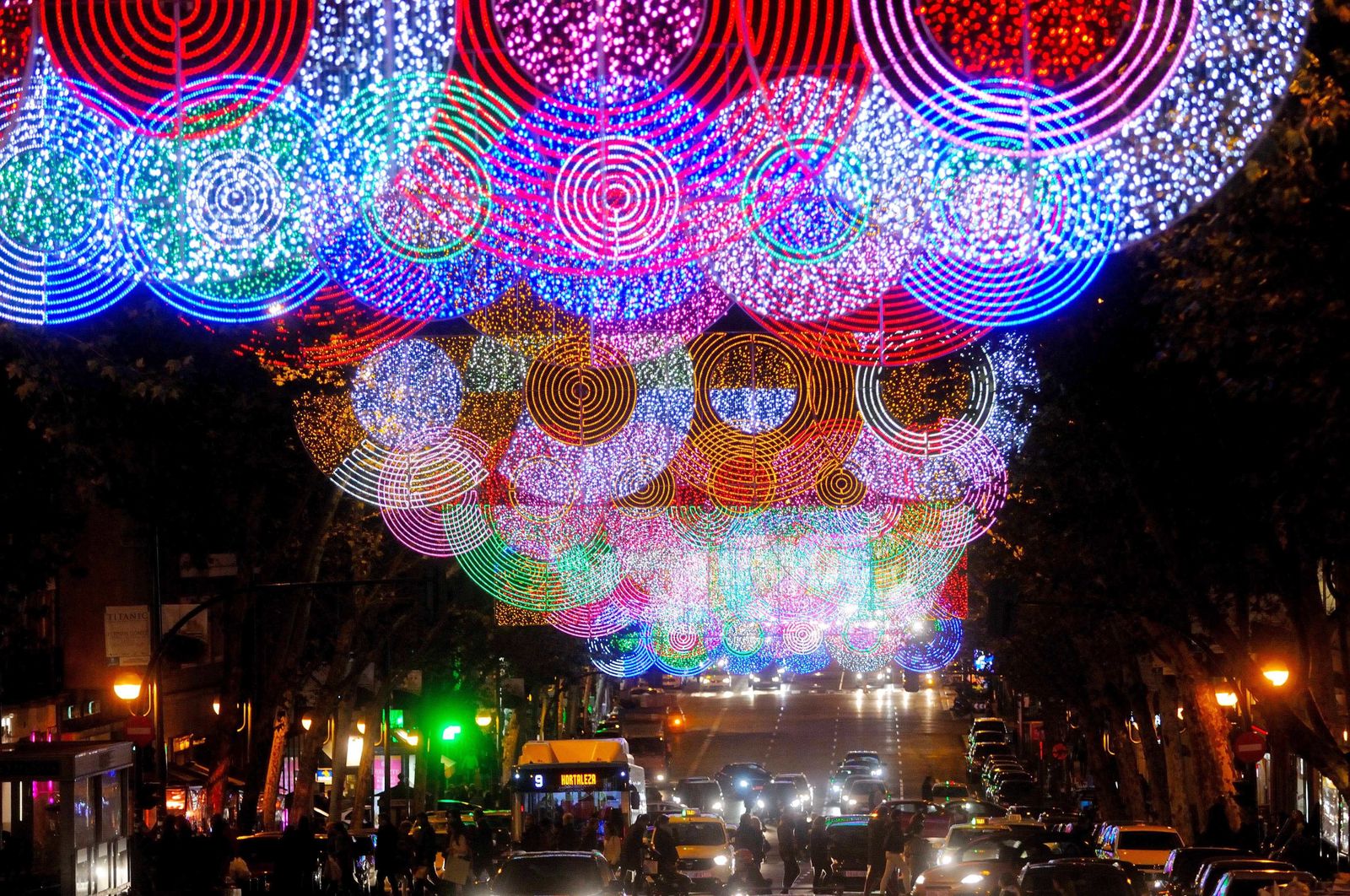 Imagen de archivo de las luces de Navidad en Madrid