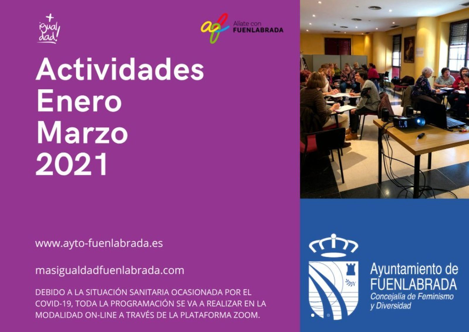 Un total de 363 personas se inscriben  este trimestre a los talleres online de Feminismo