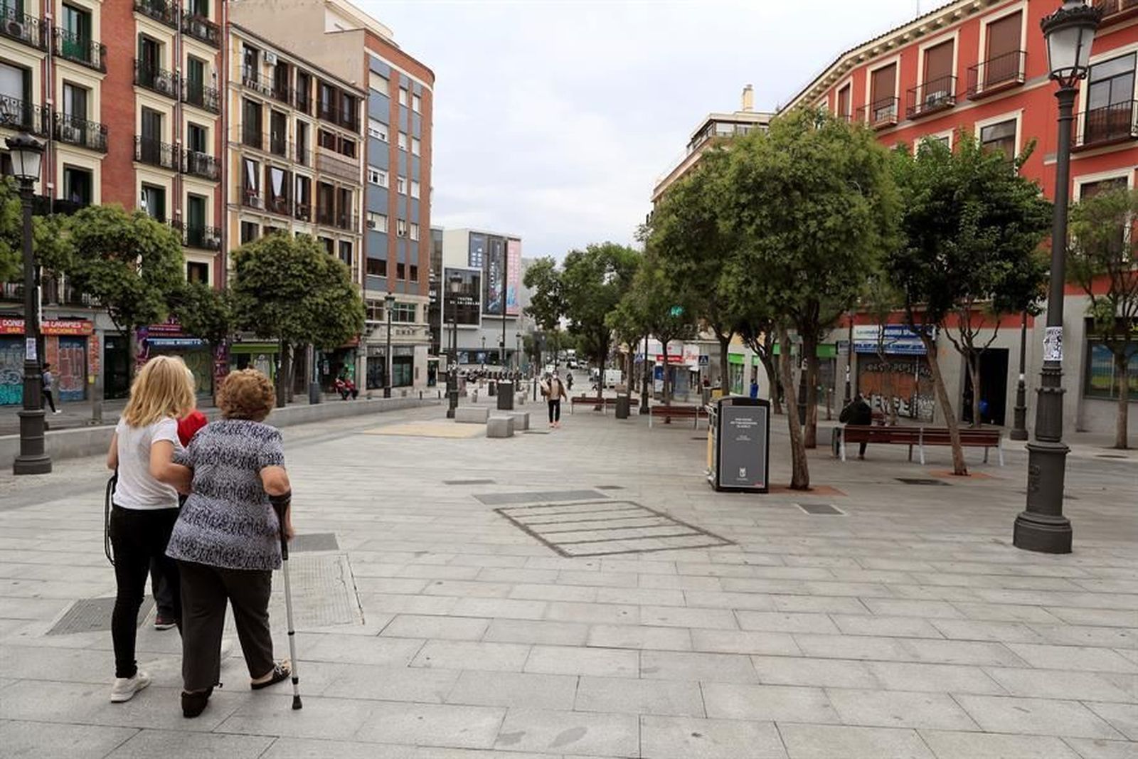 Agresión con una espada casera en un parque de Lavapiés