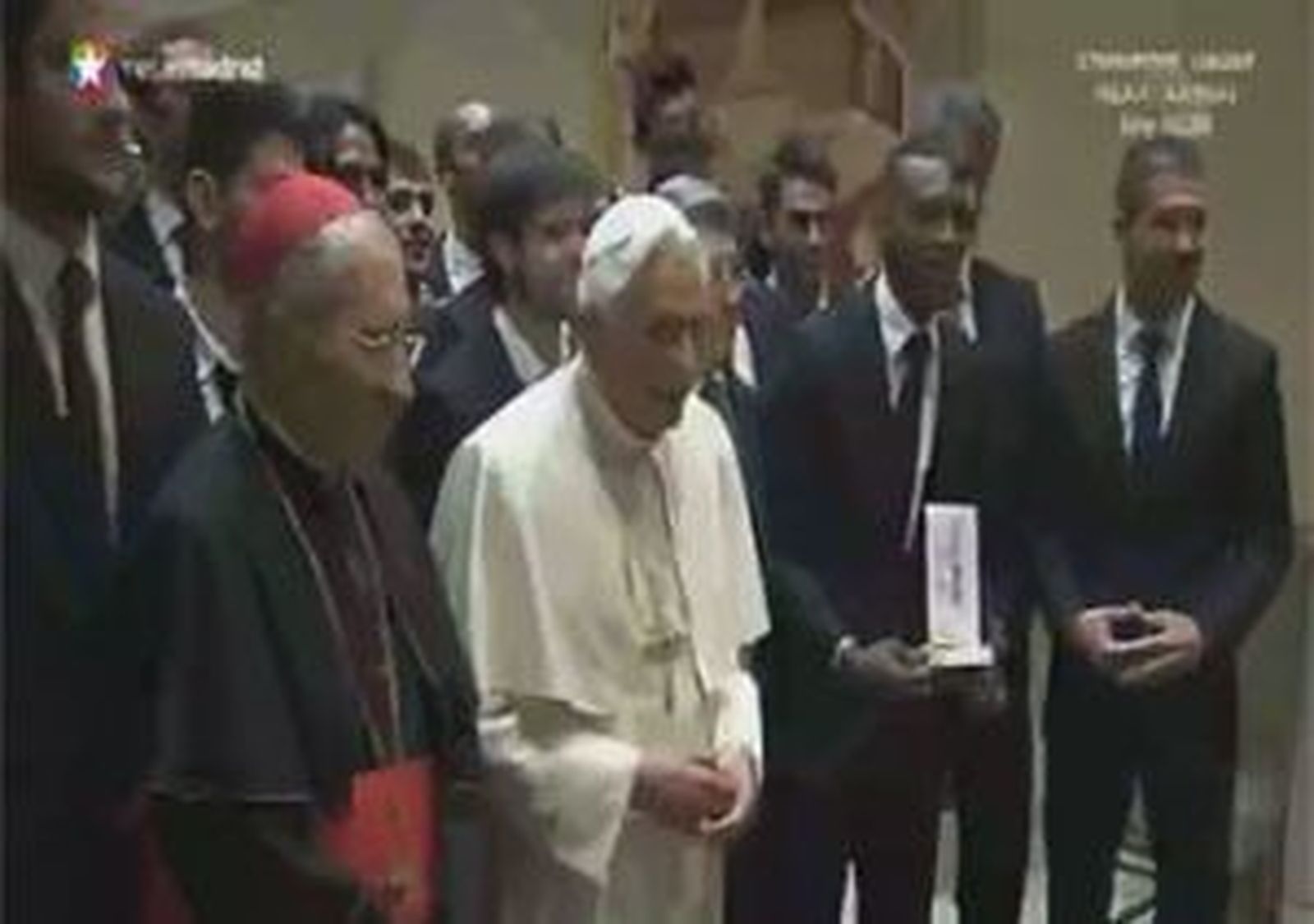 El Papa bendice en el Vaticano a los jugadores del Atlético de Madrid