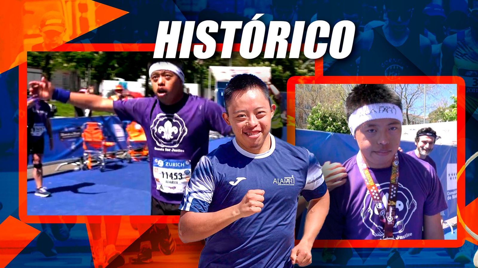 Álvaro Núñez, primer español con síndrome de Down en completar un maratón
