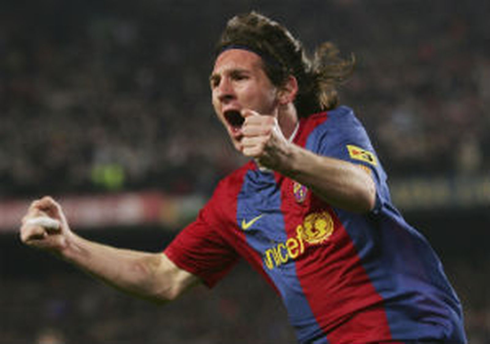 Messi celebra un gol