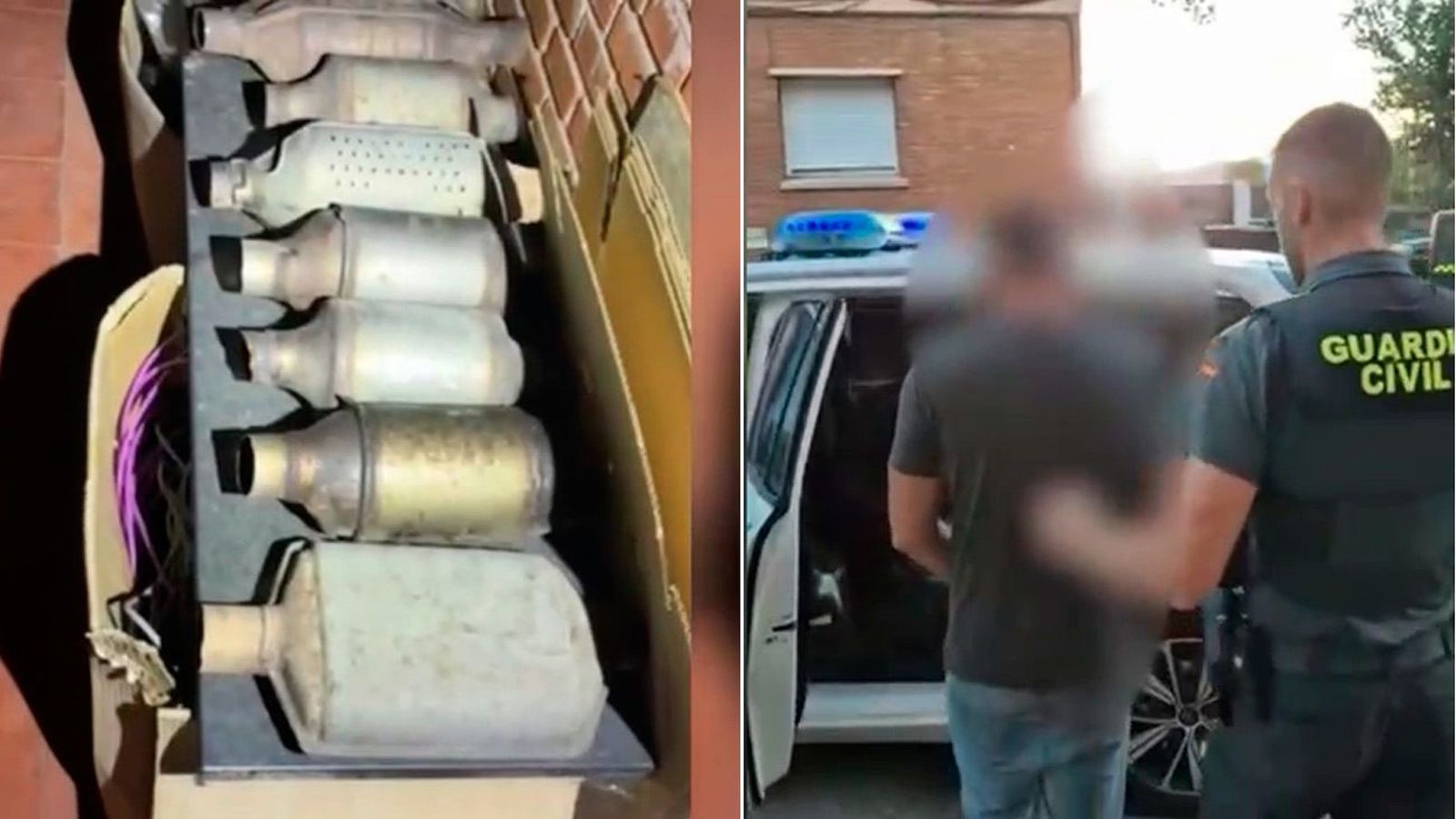 Una persecución temeraria por Collado Villalba acaba con la detención de una banda de ladrones de catalizadores