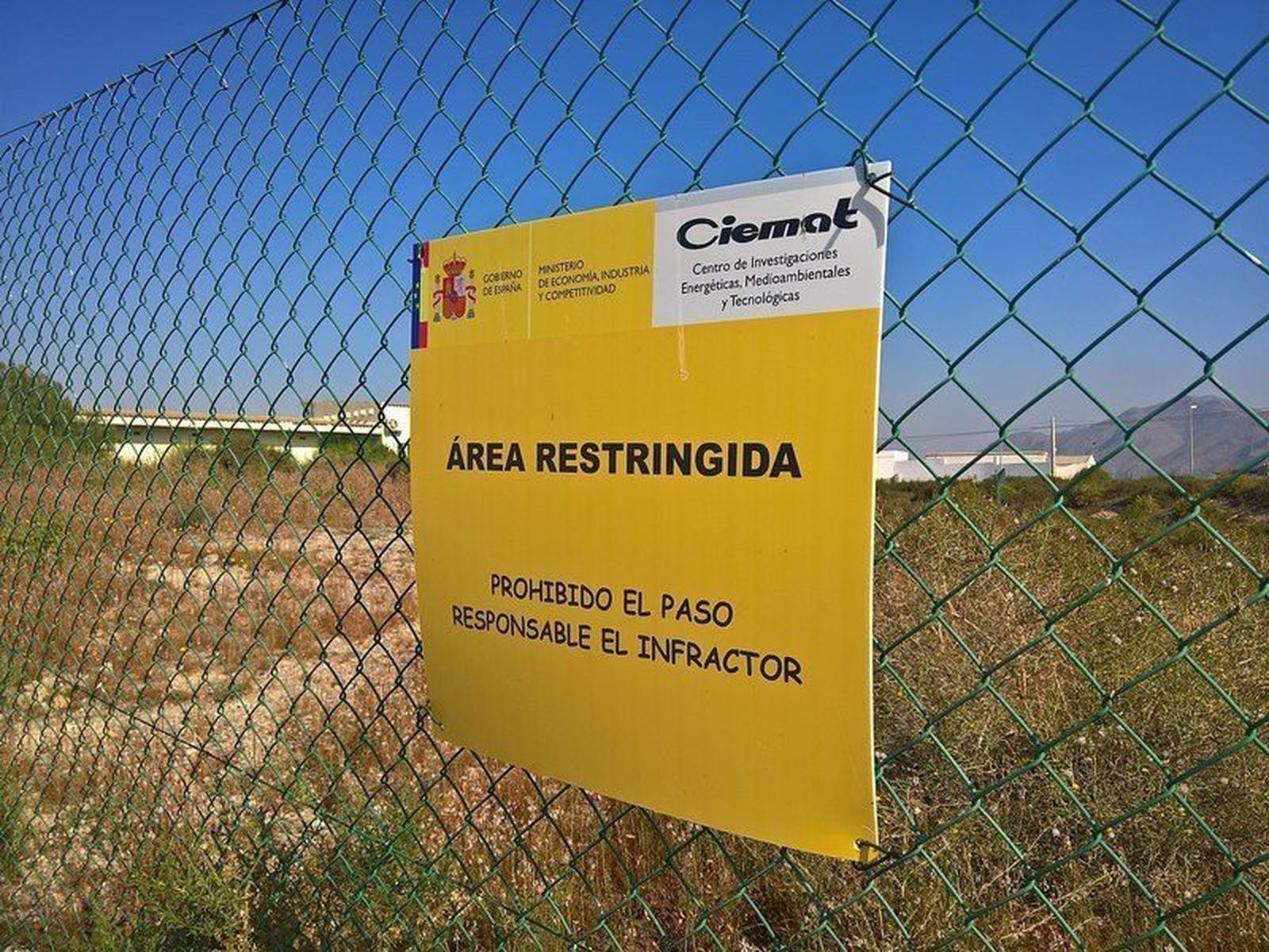 Zona prohibida de Palomares por suelos contaminados con elementos radiactivos