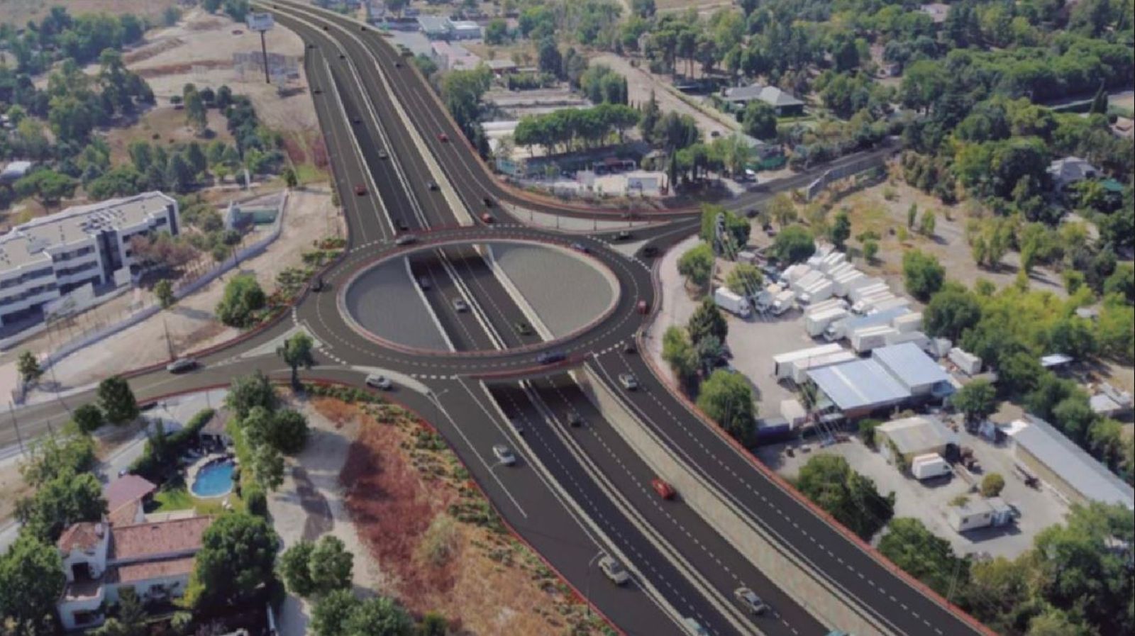 Glorieta de la M-503 a su paso por Pozuelo