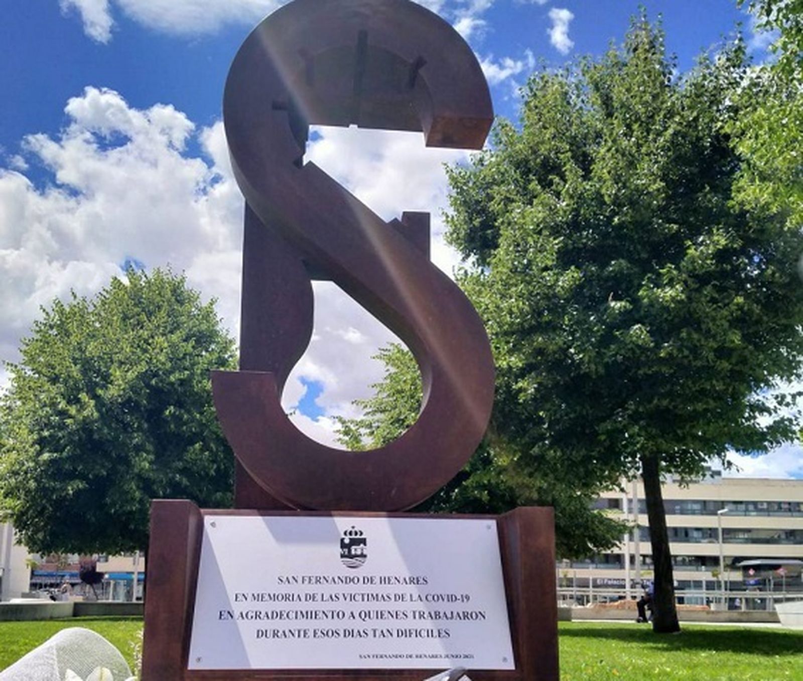Monumento en recuerdo a las víctimas de la Covid-19 en San Fernando