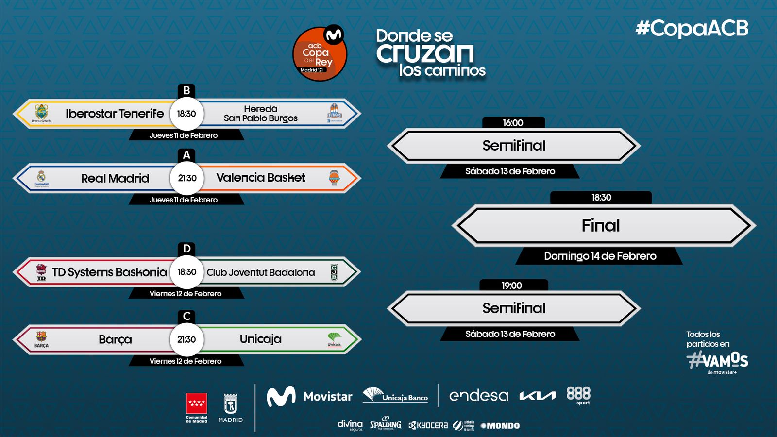 Horarios de la Copa del Rey