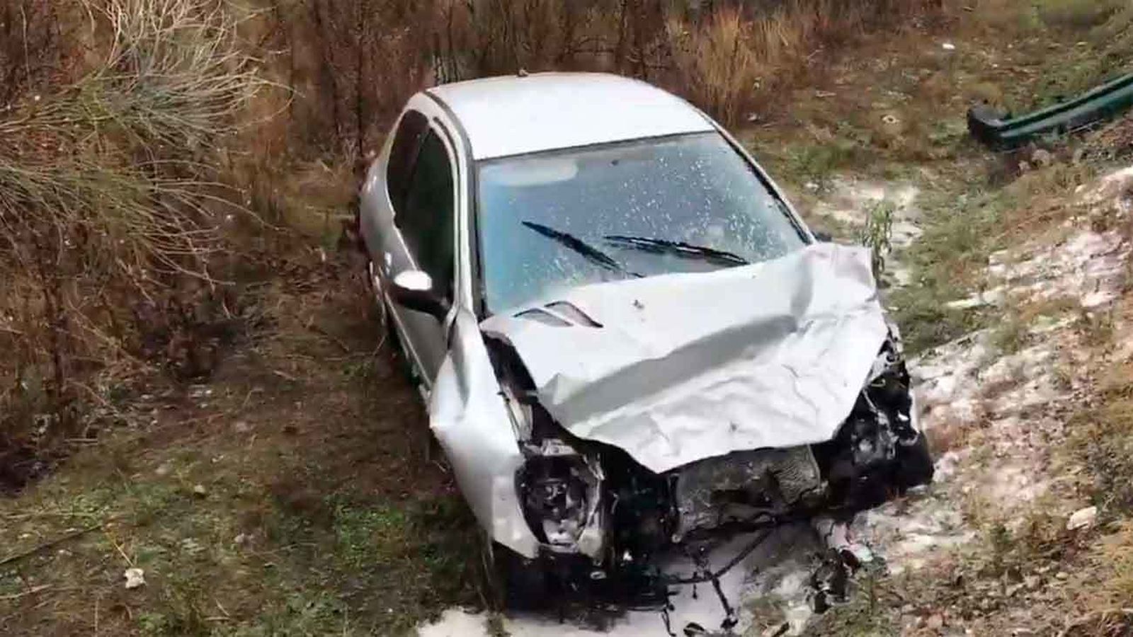 Cuatro heridos en una aparatosa colisión entre dos turismos en la M-501