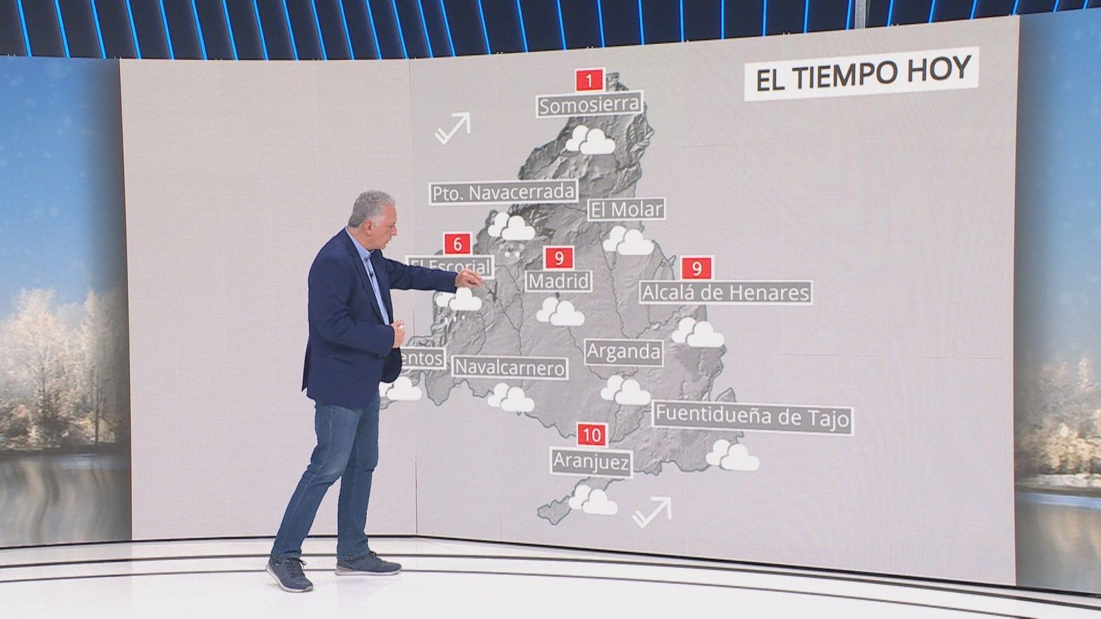 Llega Ivo a Madrid dejando nieve en la Sierra y frío invernal