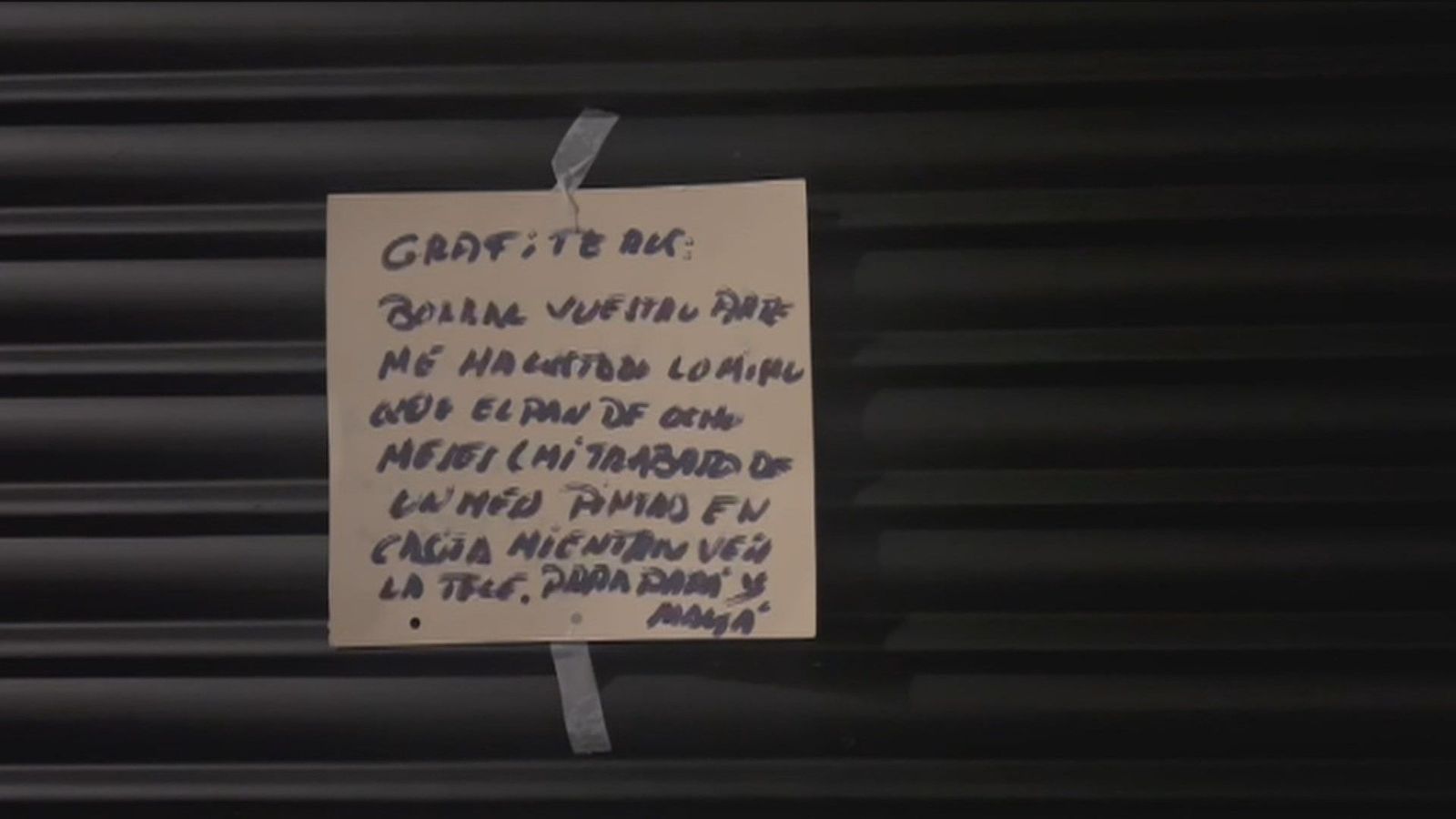 El mensaje de una hostelera a los grafiteros: "Limpiar las pintadas es un mes de mi sueldo"