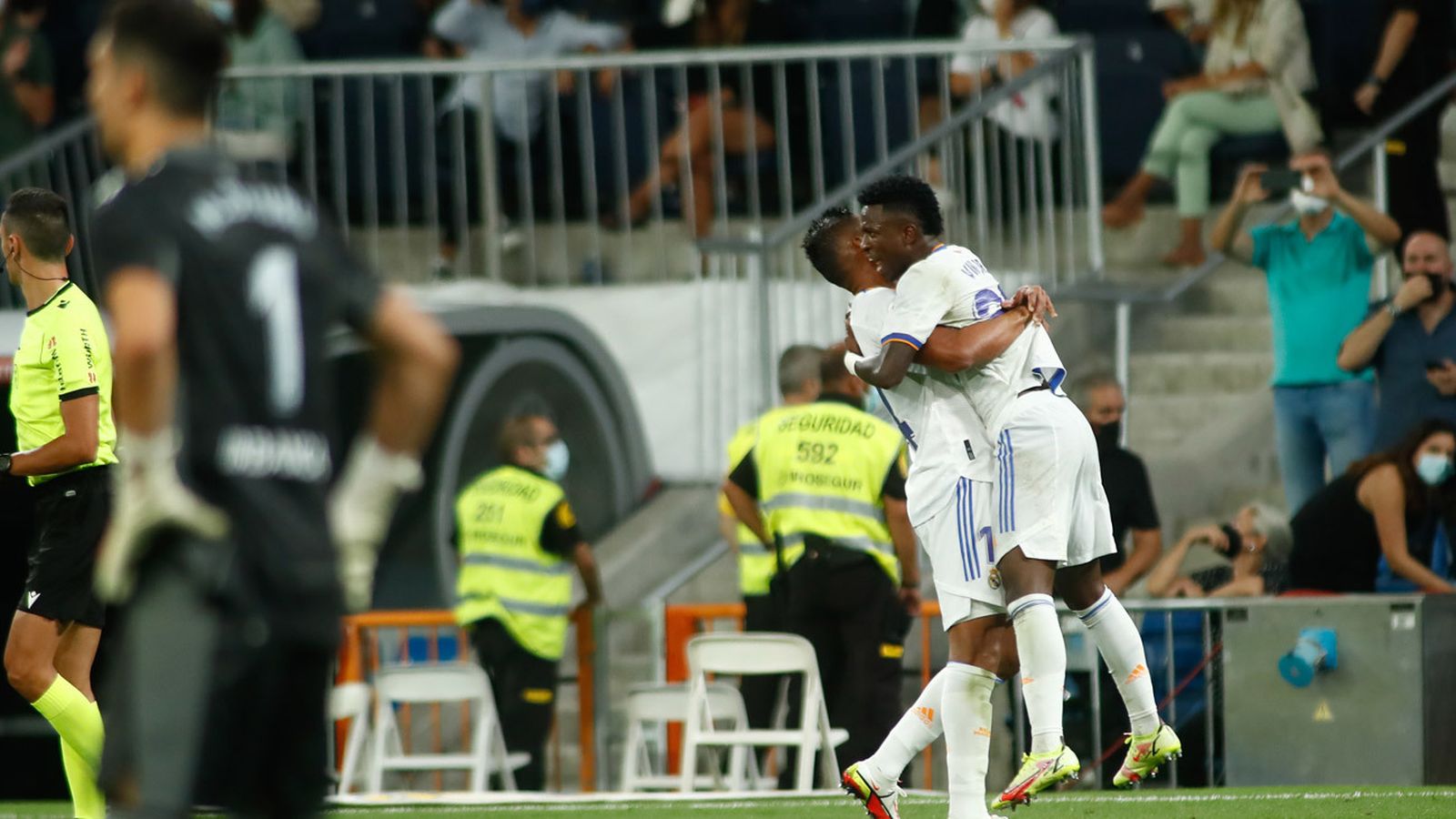 Vinicius Jr fue uno de los protagonistas del partido ante el Celta, culminando su actuación con un gol de templanza