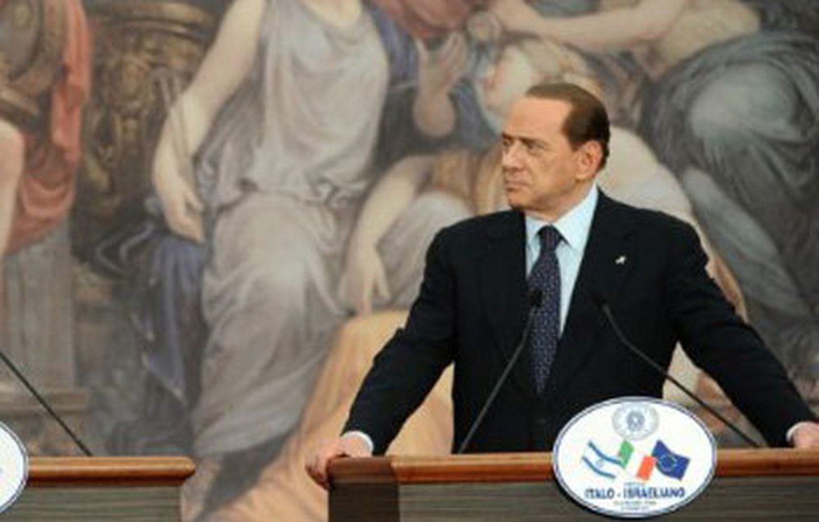 Silvio Berlusconi durante una intervención