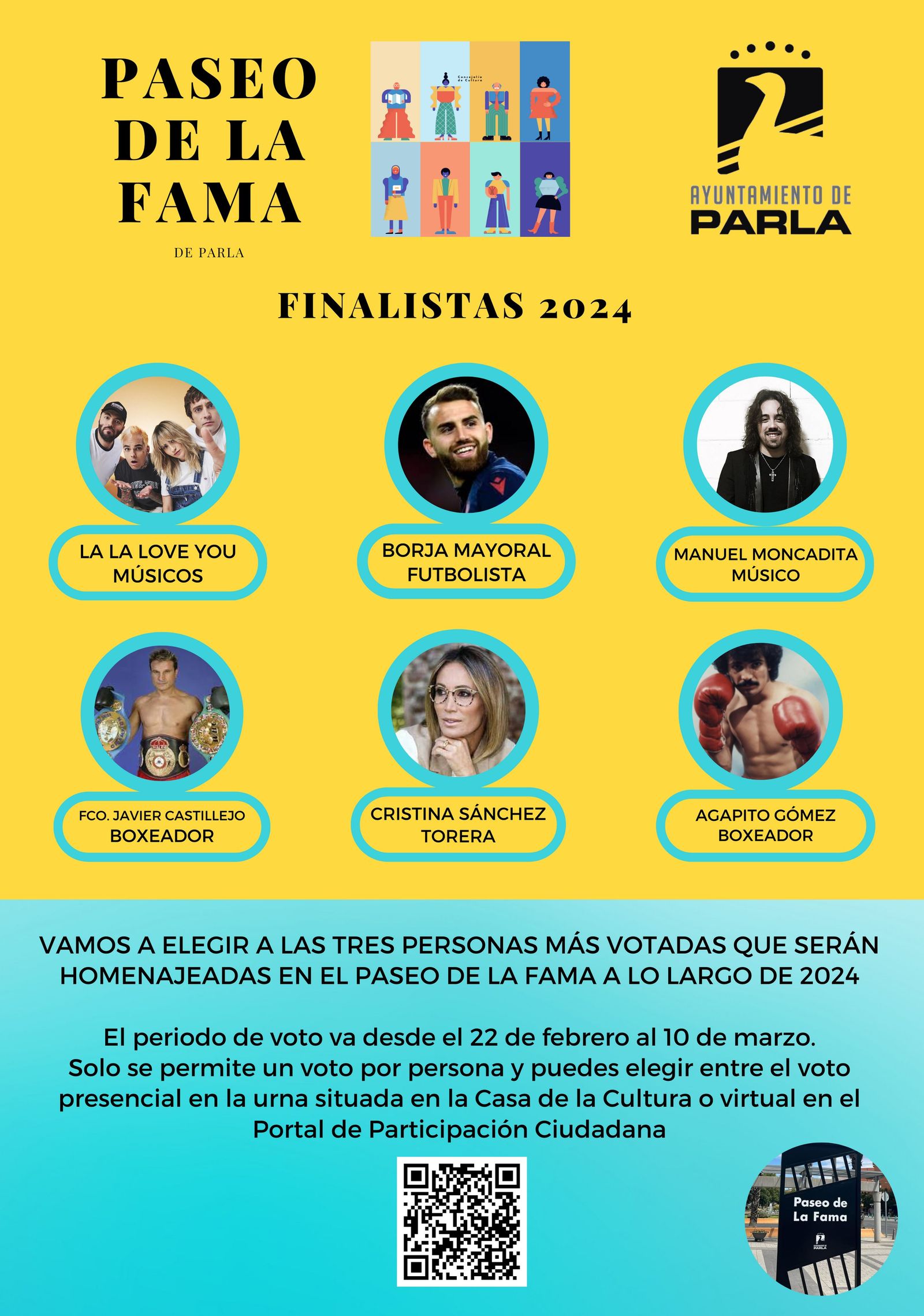 Candidatos al Paseo de la Fama de Parla en 2024