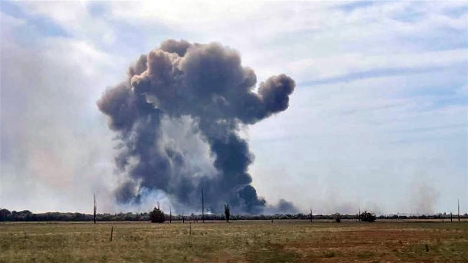 Explosión en un depósito de municiones cerca de Novofedorovka, Crimea, el pasado 9 de agosto,