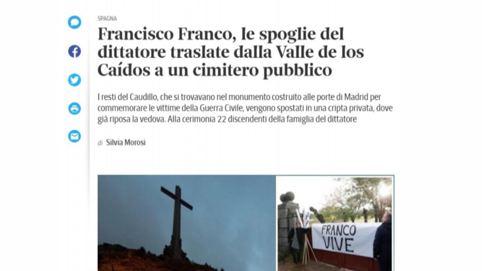 Amplio despliegue de los medios internacionales a la exhumación de Franco