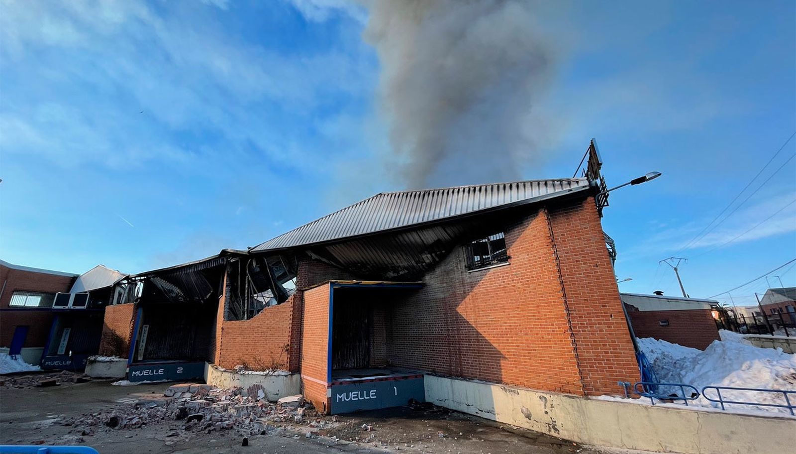 Incendio en nave industrial en Cubas de la Sagra