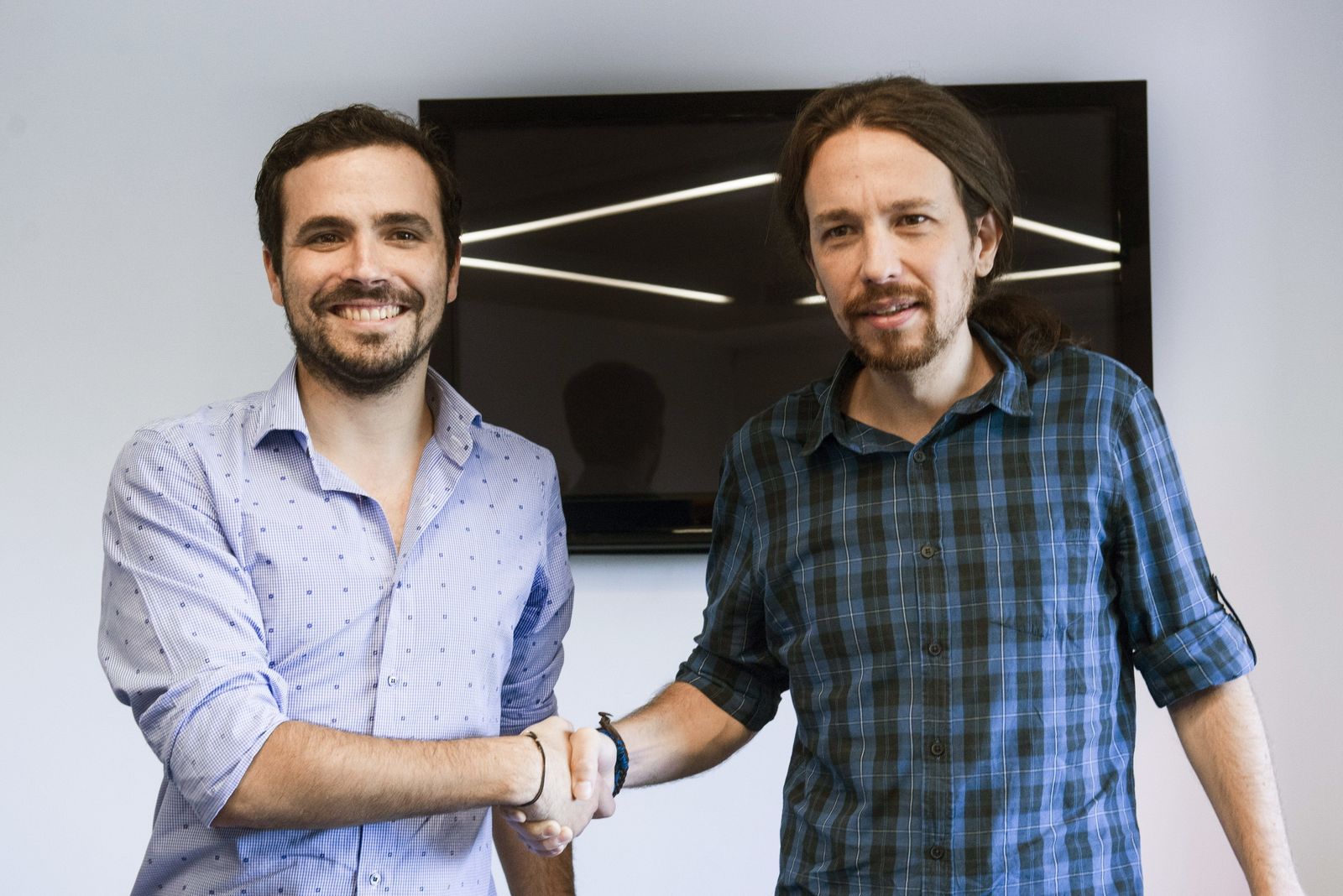 Alberto Garzón y Pablo Iglesias