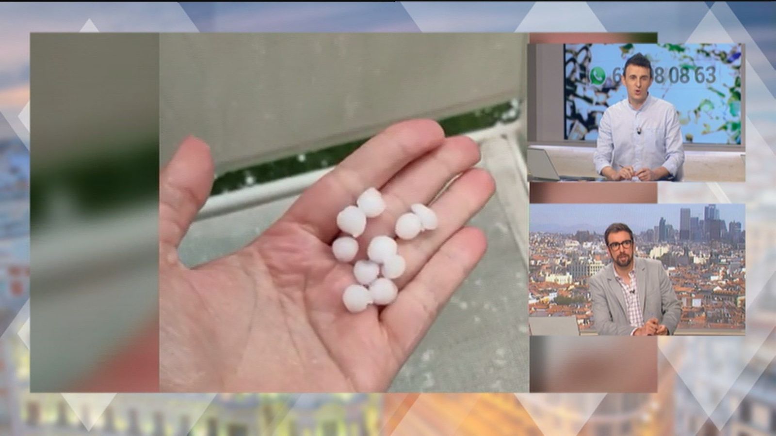 Otro minitemporal de verano deja grandes granizadas en el sureste de Madrid