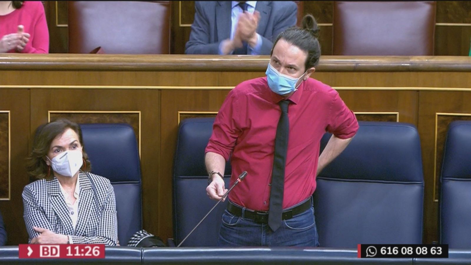 Iglesias acusa al PP de comprar diputados de Cs y Egea rechaza lecciones y le vaticina que sólo le quedará "rodear la Asamblea" en Madrid