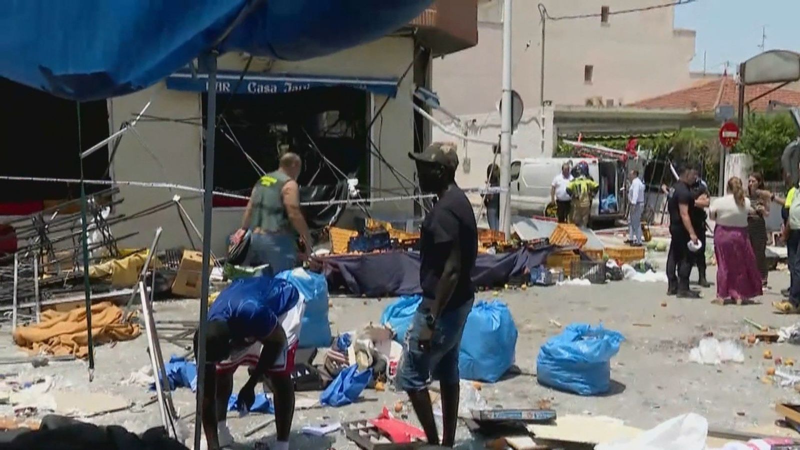 17 heridos, dos de ellos muy graves, por una explosión en un bar de Lo Pagán (Murcia)