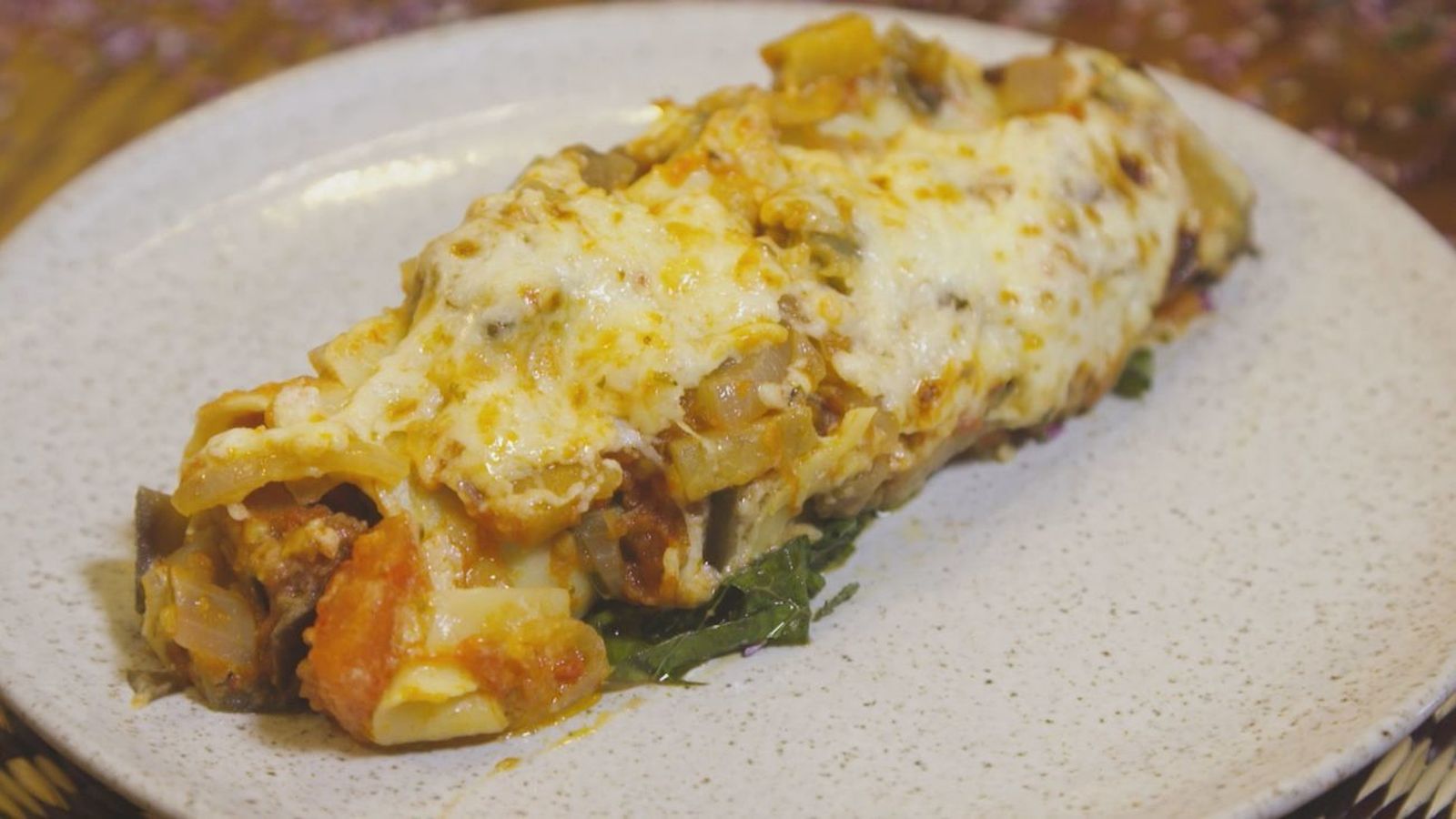 Una lasaña de verduras