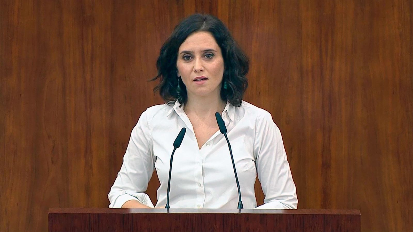 Isabel Díaz Ayuso en la Asamblea de Madrid