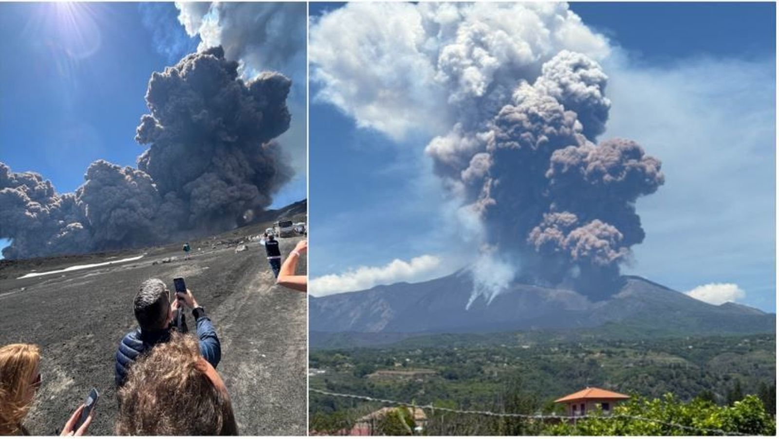 Turistas huyen del Etna para salvar sus vidas tras entrar en erupción