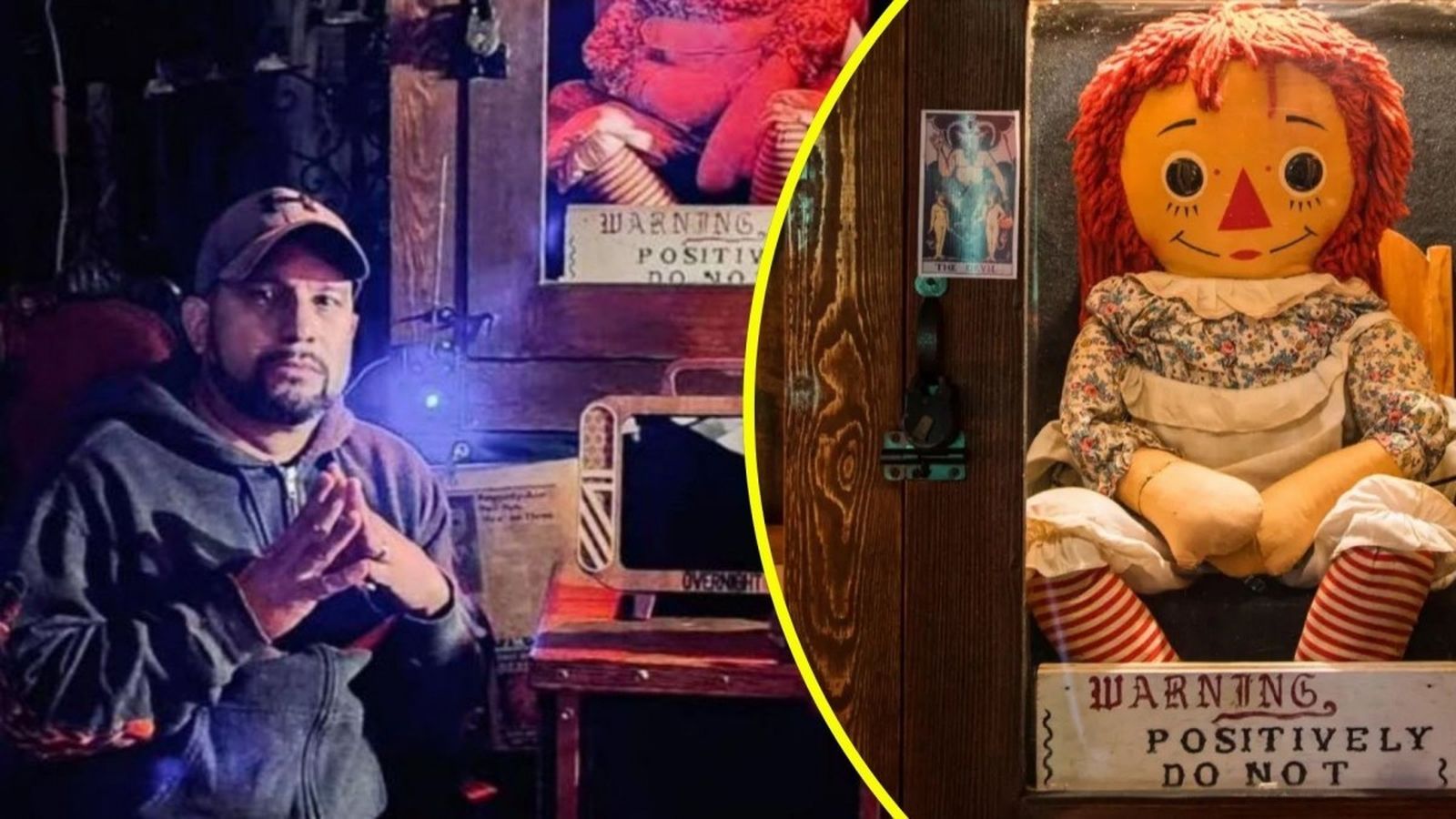 Dan Rivera y la muñeca Annabelle
