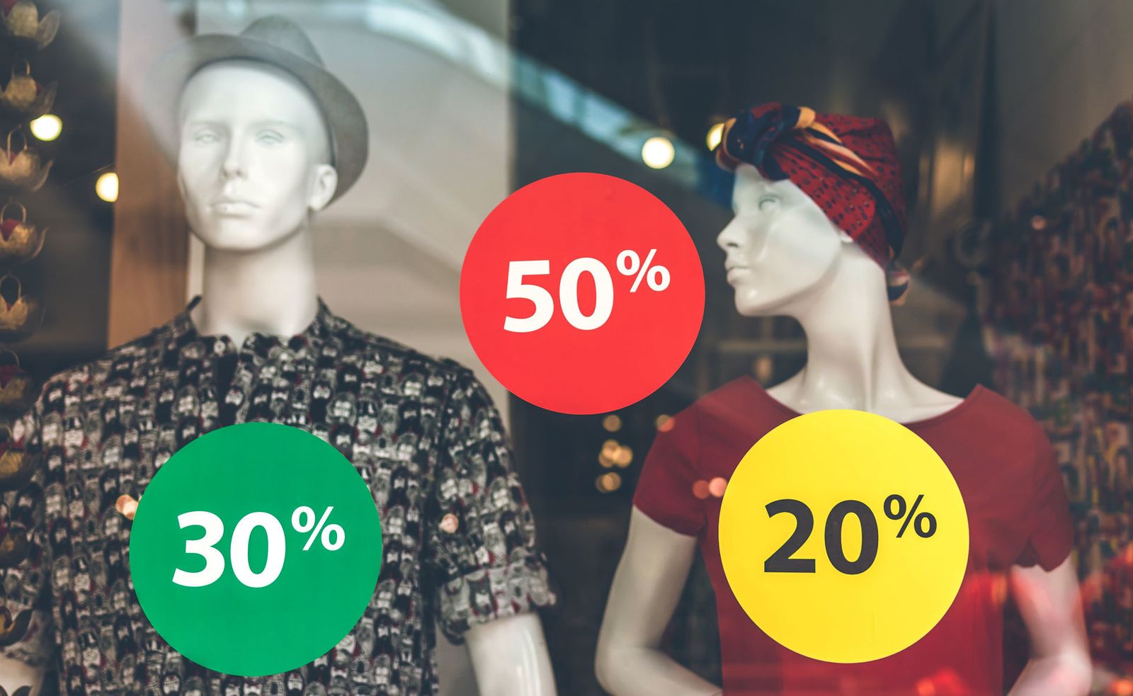 Ofertas en un escaparate