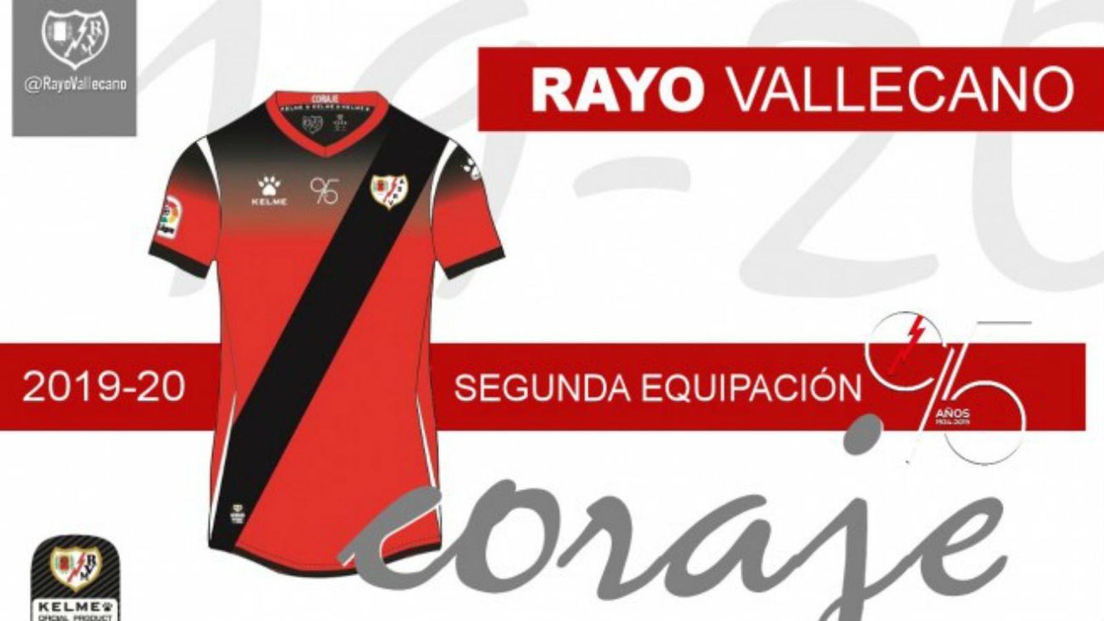 Segunda equipación del Rayo Vallecano