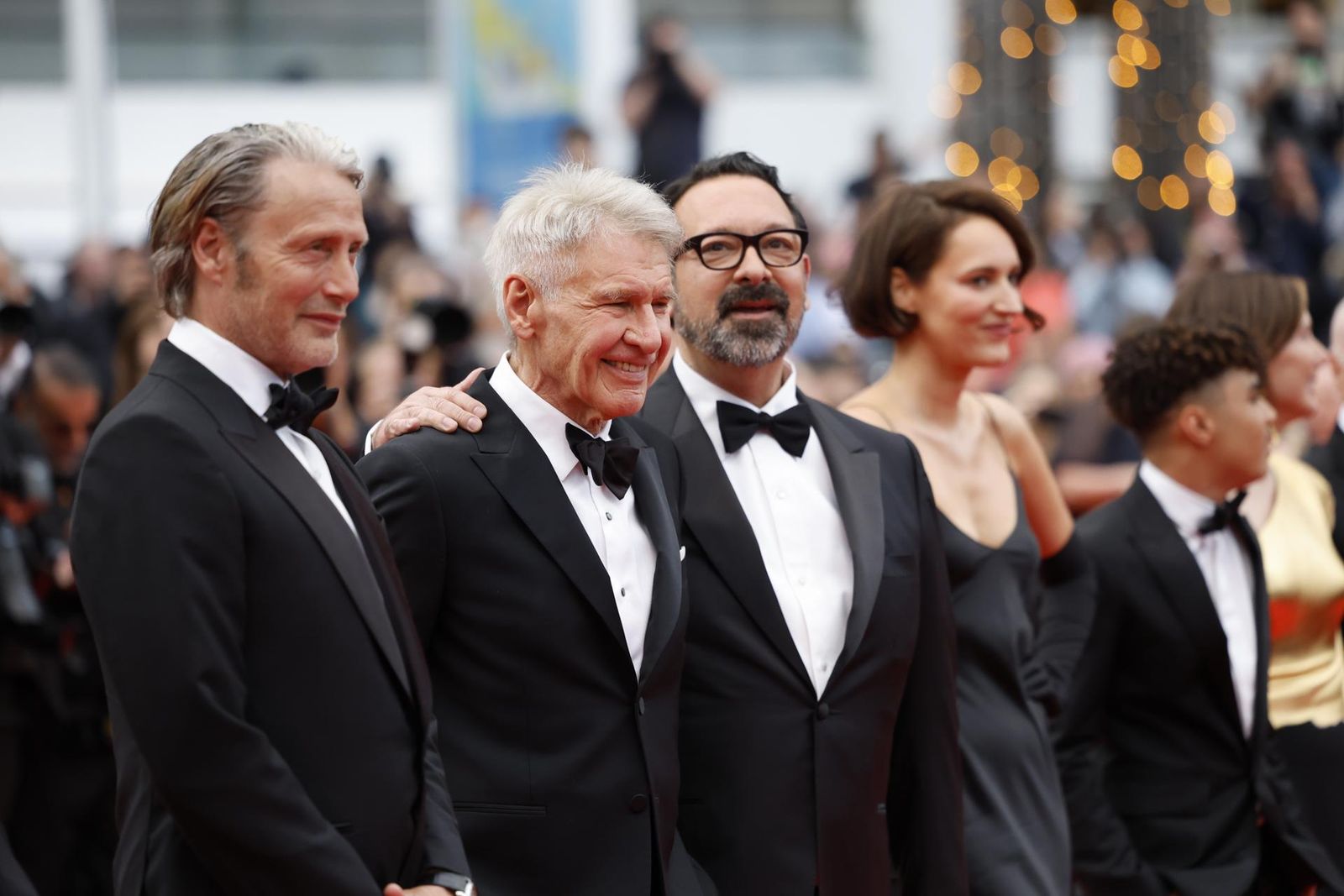 Harrison Ford y el director James Mangold en el Festival de Cine de Cannes,