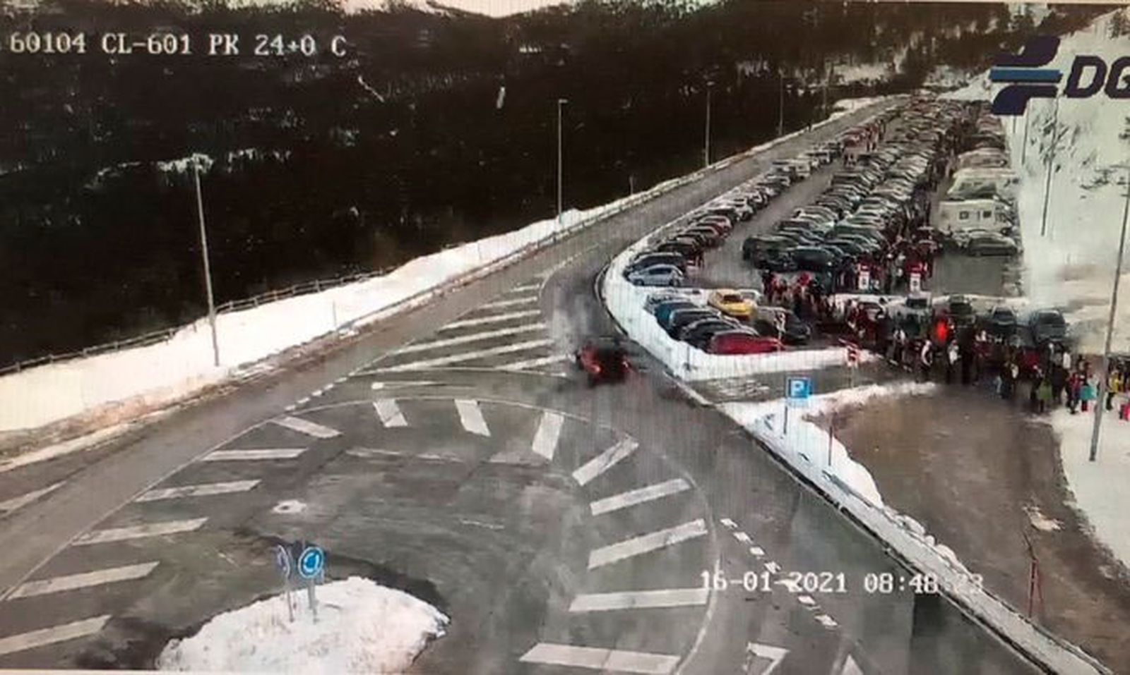 Cerrada al tráfico la M-601 que accede a los puertos de Navacerrada y Cotos