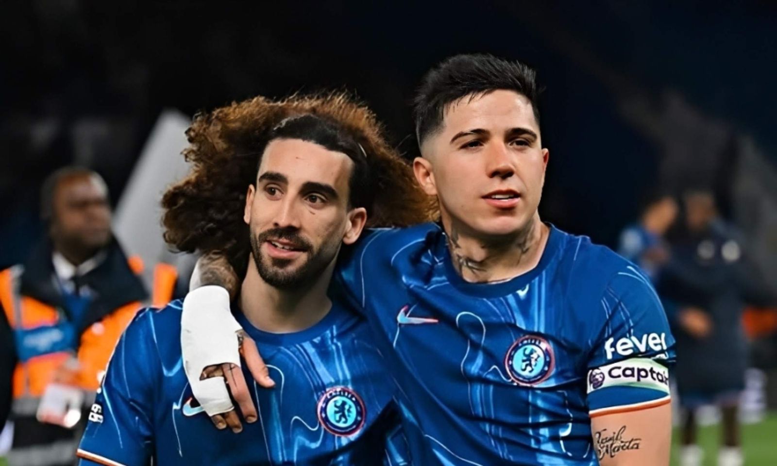 Cucurella y Enzo Fernández