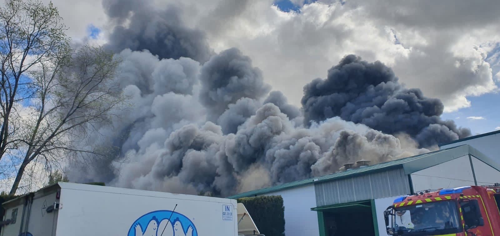Incendio en una granja agrícola de Valdemoro