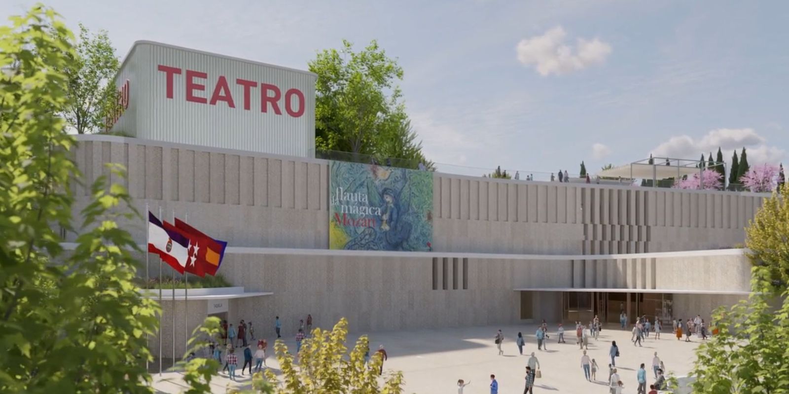 Ilustración del proyecto del nuevo teatro para Tres Cantos