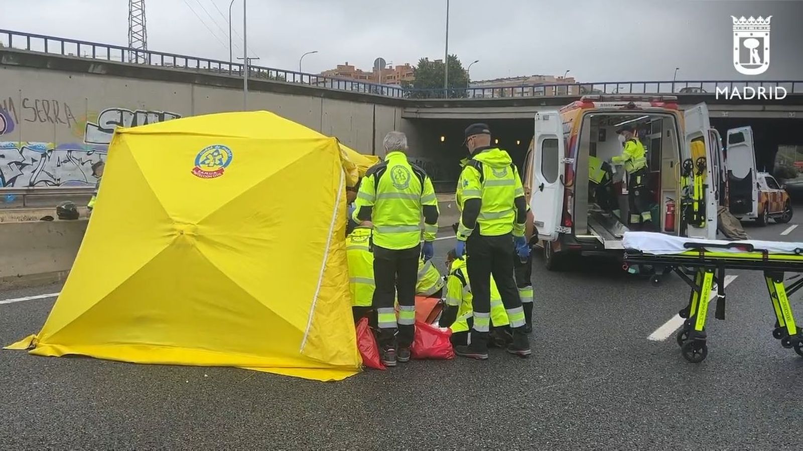 Accidente de moto en la M-40