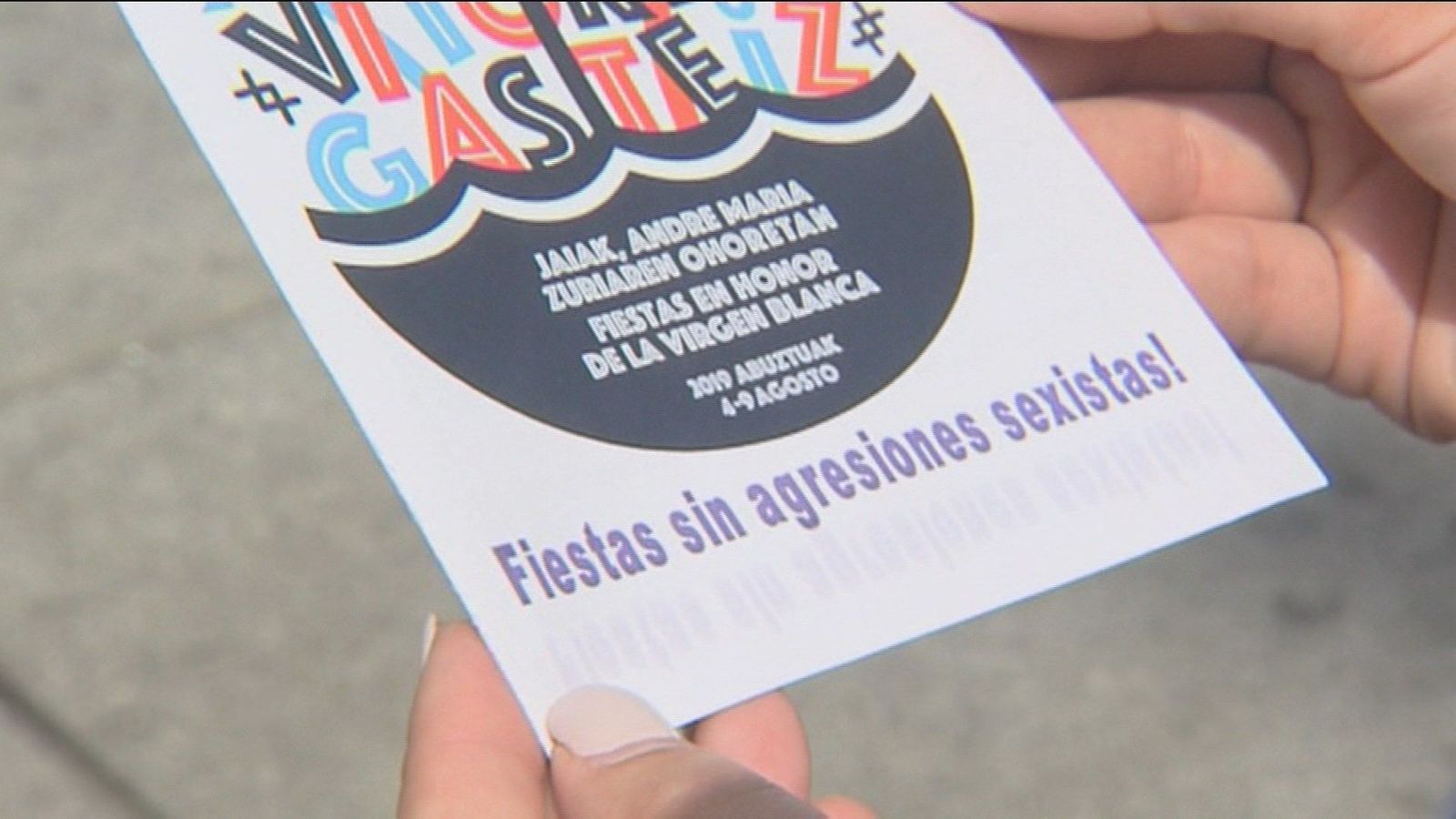 Polémica en las fiestas de Vitoria por un folleto con recomendaciones para evitar agresiones sexuales