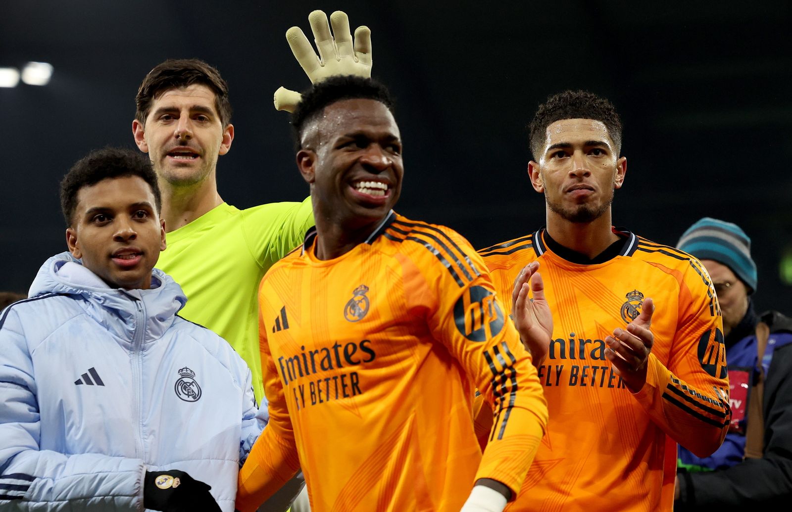 Courtois, Rodrygo, Vinicius y Bellingham