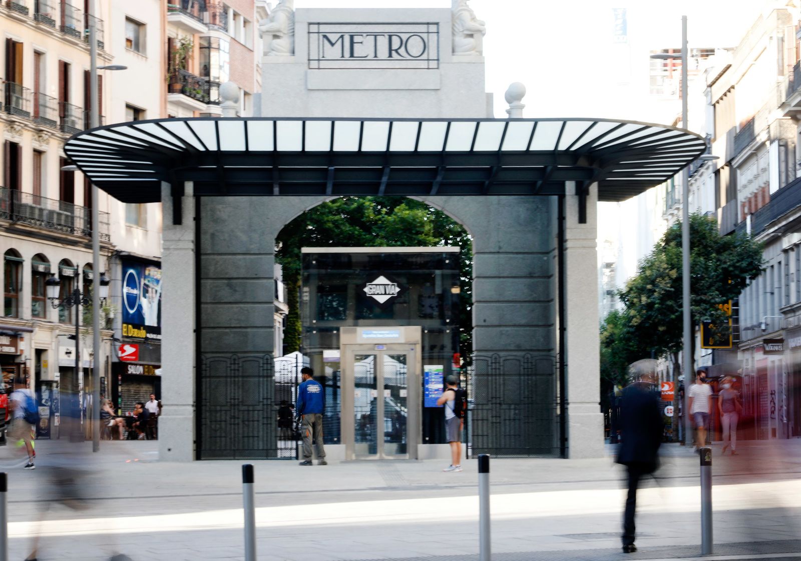 Así luce la réplica del templete en la estación de Metro de Gran Vía