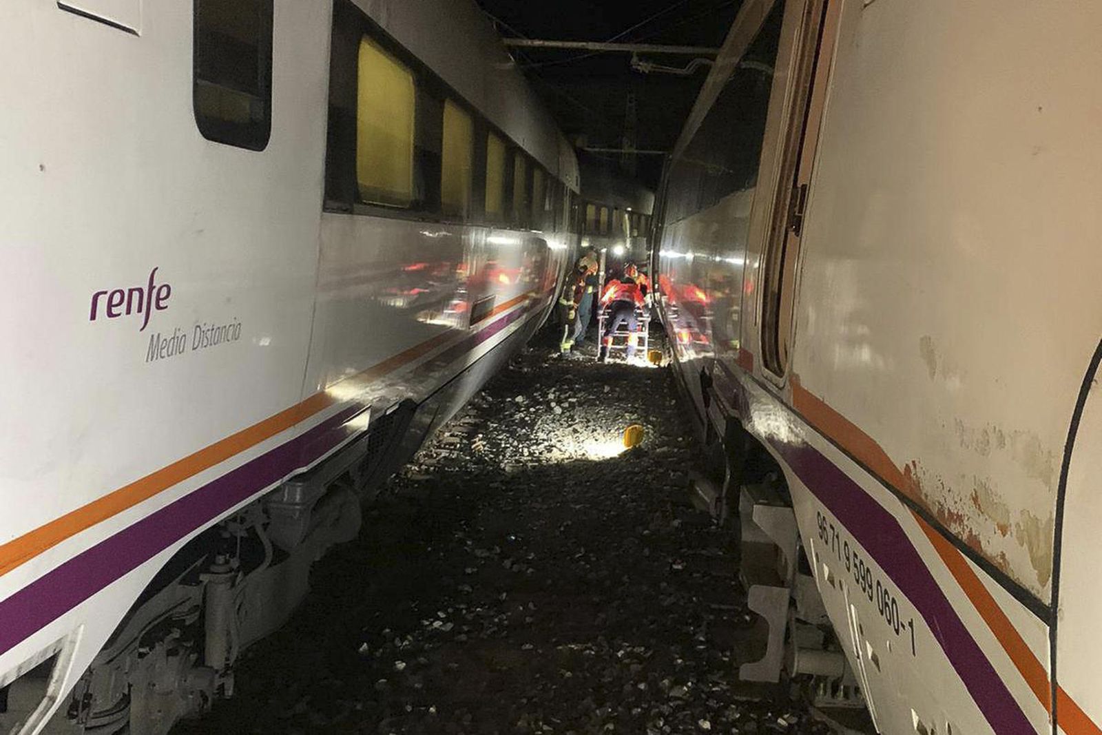 Choque de dos trenes en Málaga