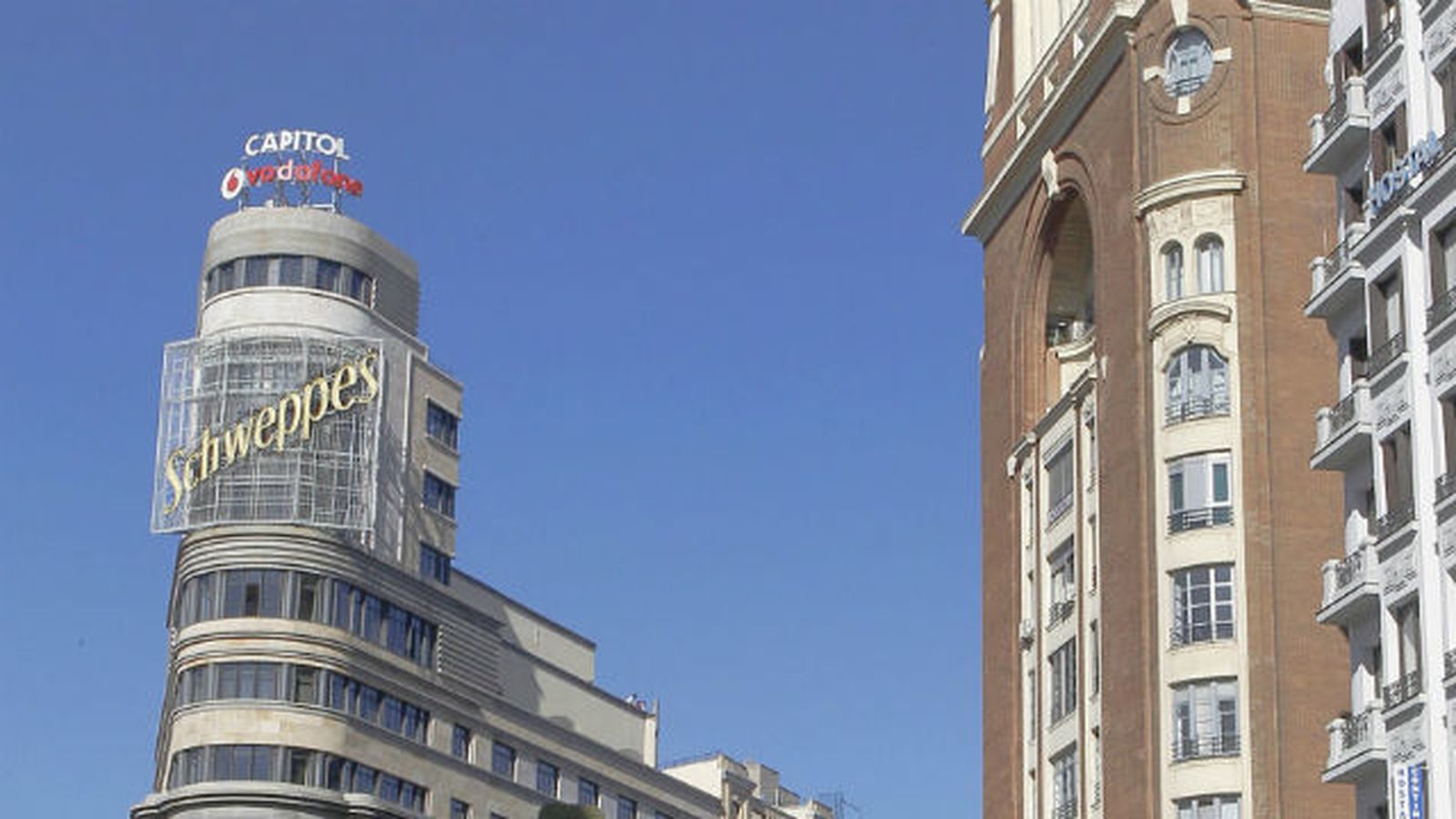 La Gran Vía de Madrid, sendero peatonal y para bicis