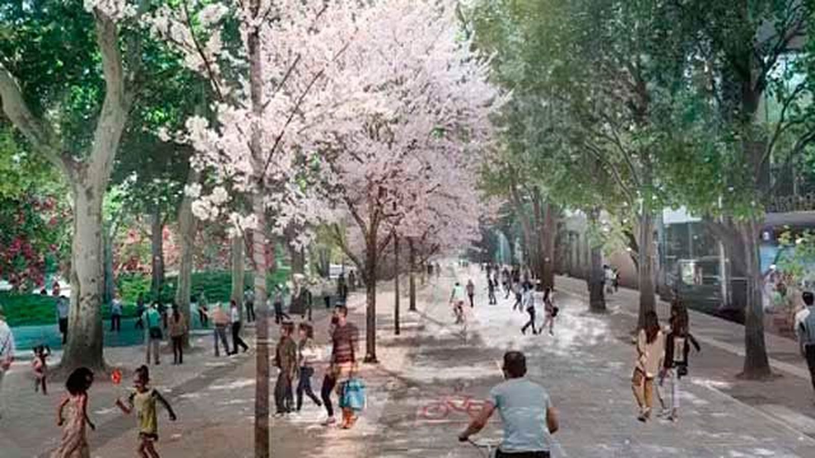 Un paseo peatonal se extenderá en plaza de España, junto a la torre de Madrid