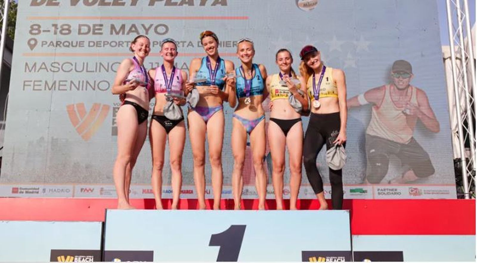 Podio del Beach Pro Tour Futures de Madrid