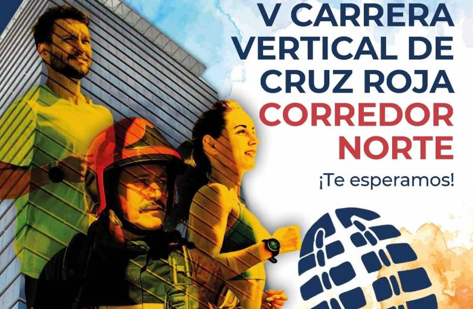 Cartel de la carrera vertical Torre Garena, en Alcalá de Henares