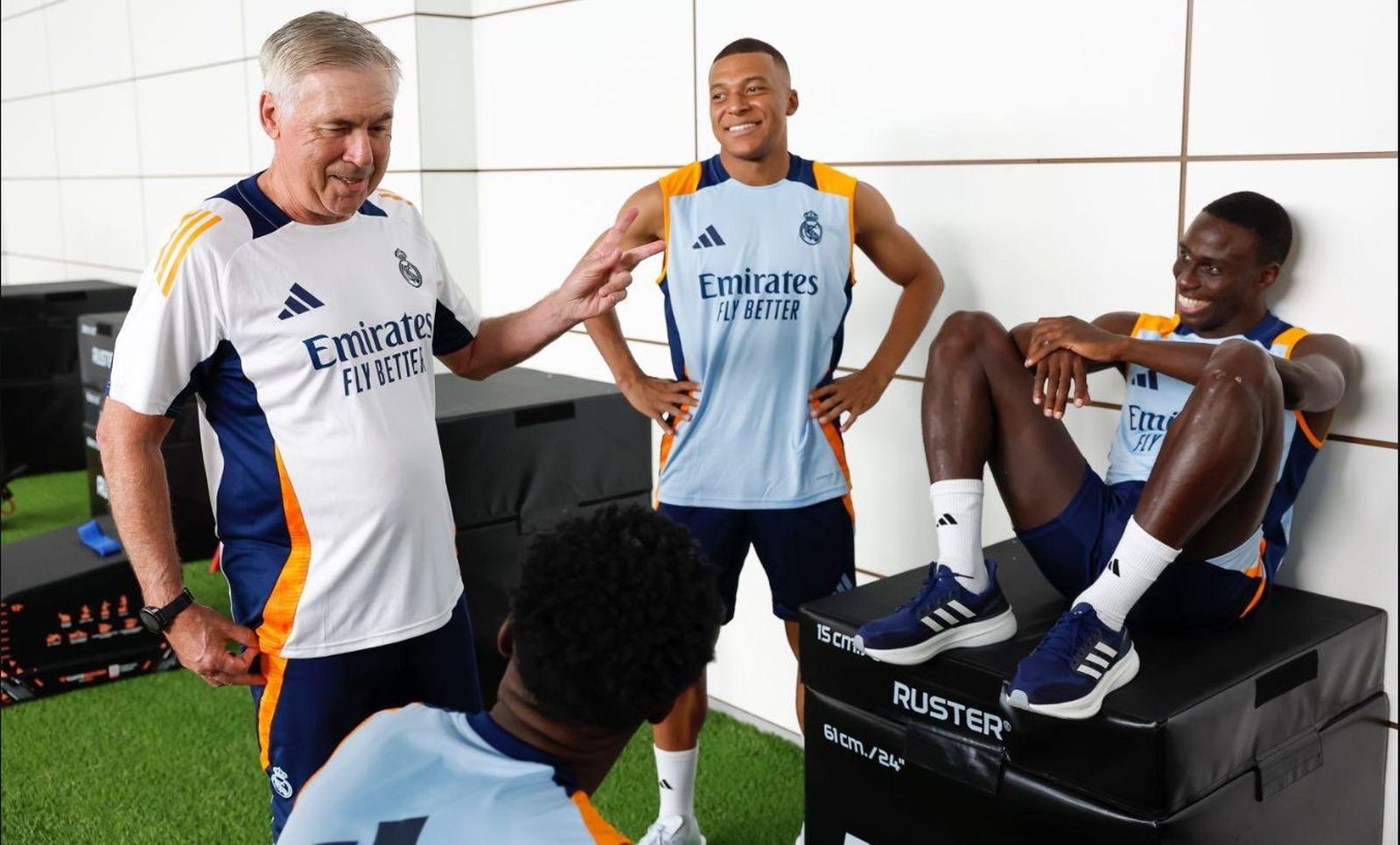 Ancelotti, Mbappé y Mendy