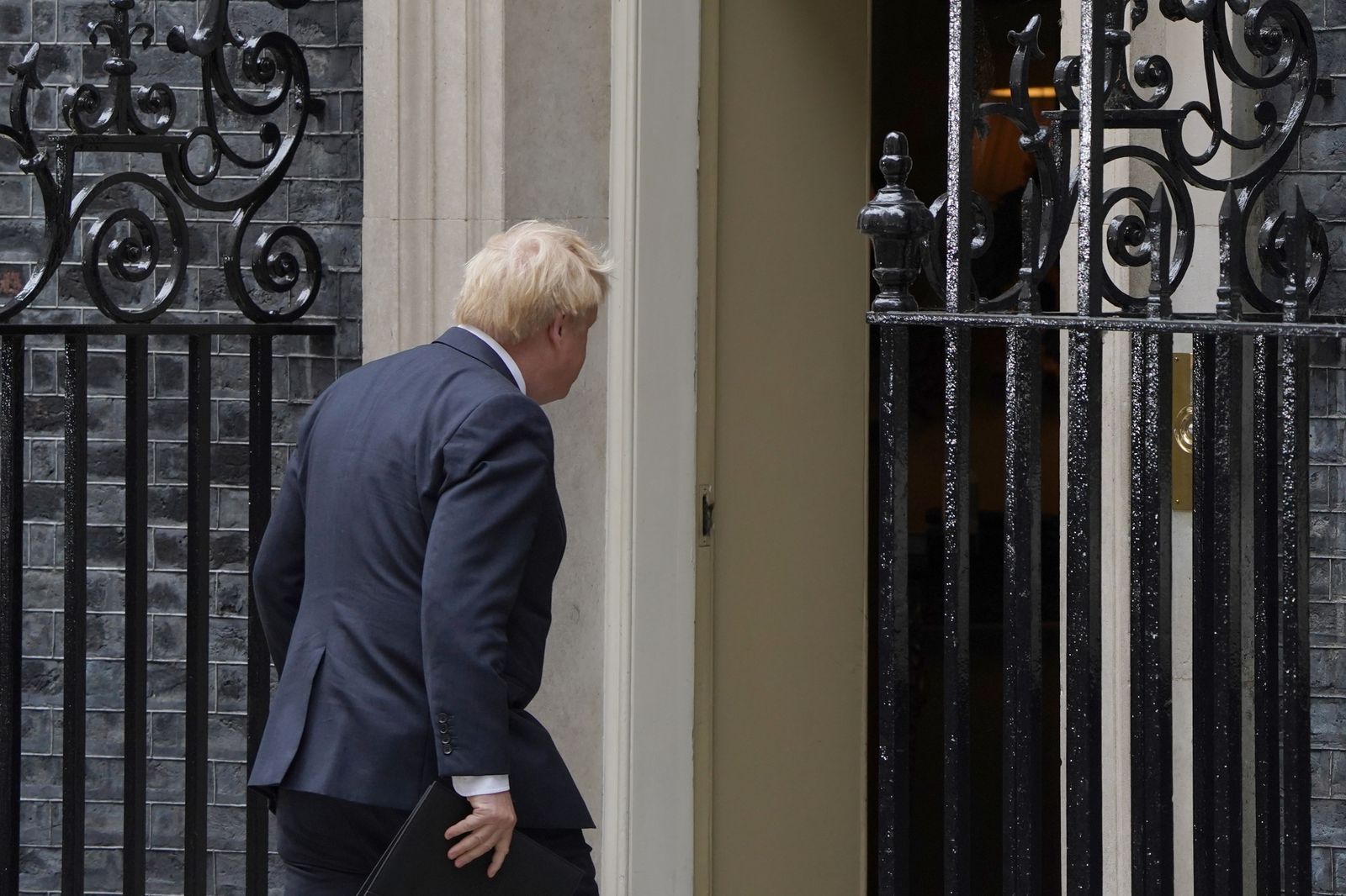 Boris Johnson en el número 10 de Downing Street