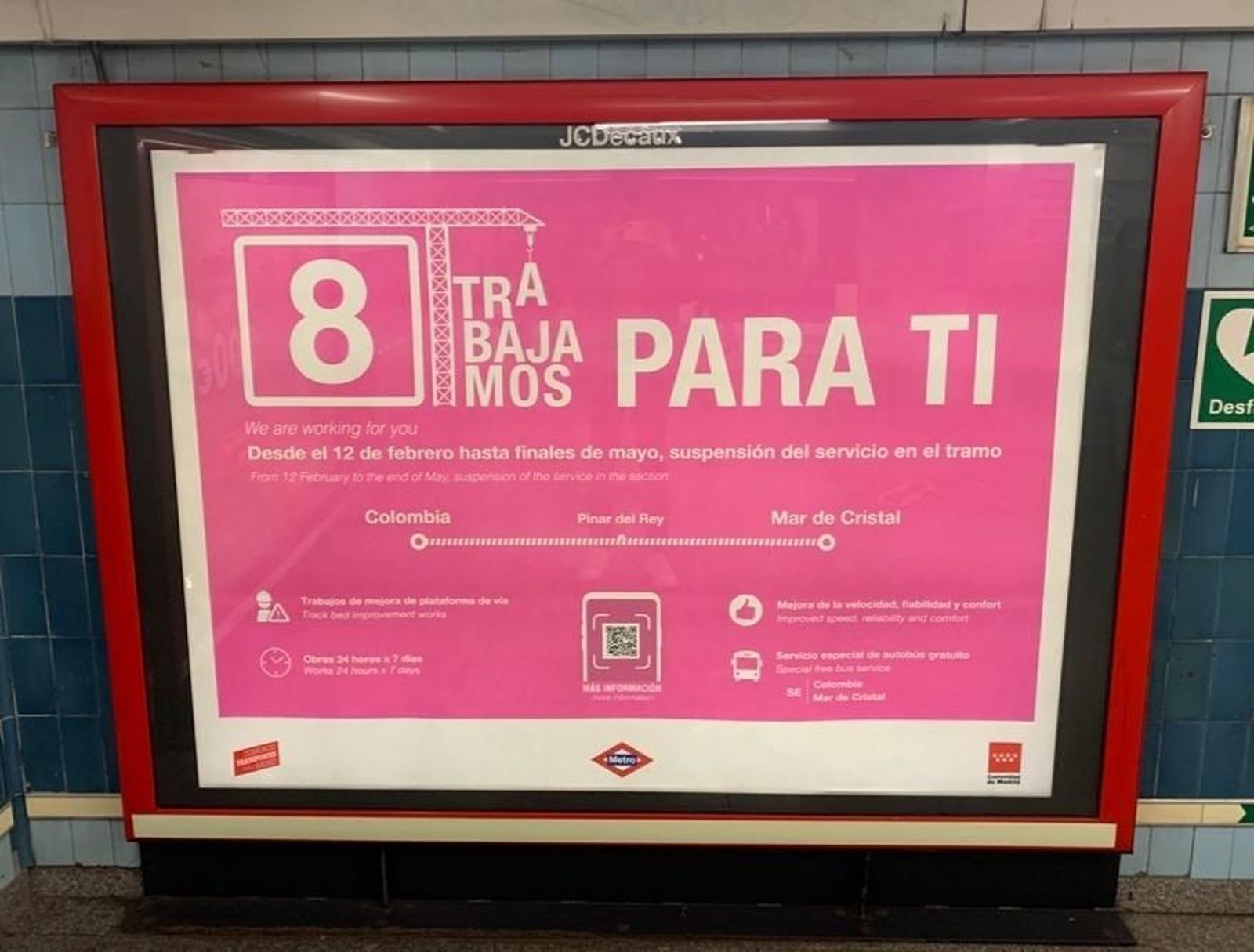 12.000 usuarios estrenaron el servicio de buses por las obras de la línea 8 de Metro de Madrid