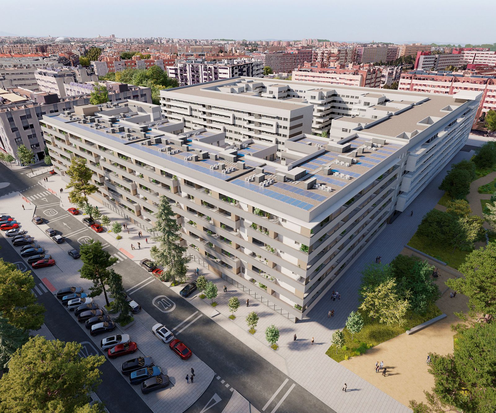 Ilustración de las nuevas viviendas públicas de alquiler de Getafe