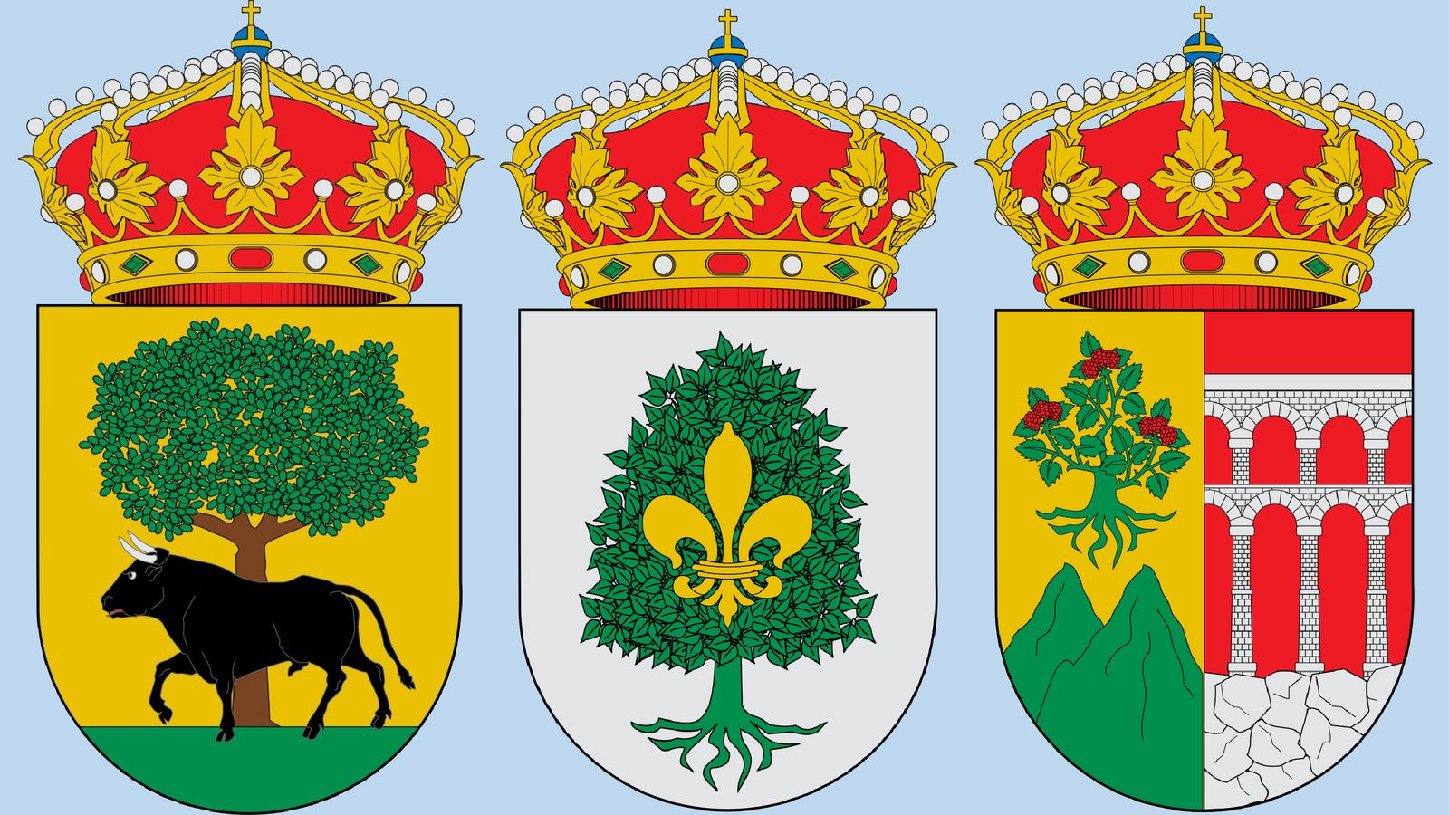 Escudo de Buitrago de Lozoya, Olmeda de las Fuentes y Zarzalejo